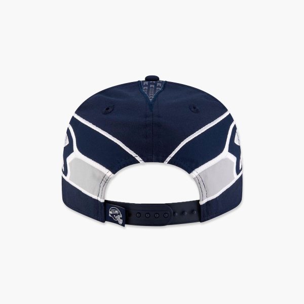 Seattle Seahawks Navy Helmet Snapback For Cheap - Image 4