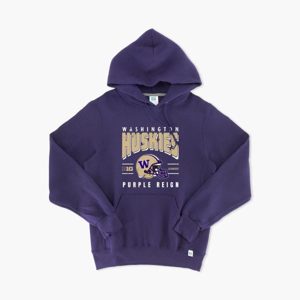 Washington Huskies Big Ten Purple Reign Helmet Hoodie Sale