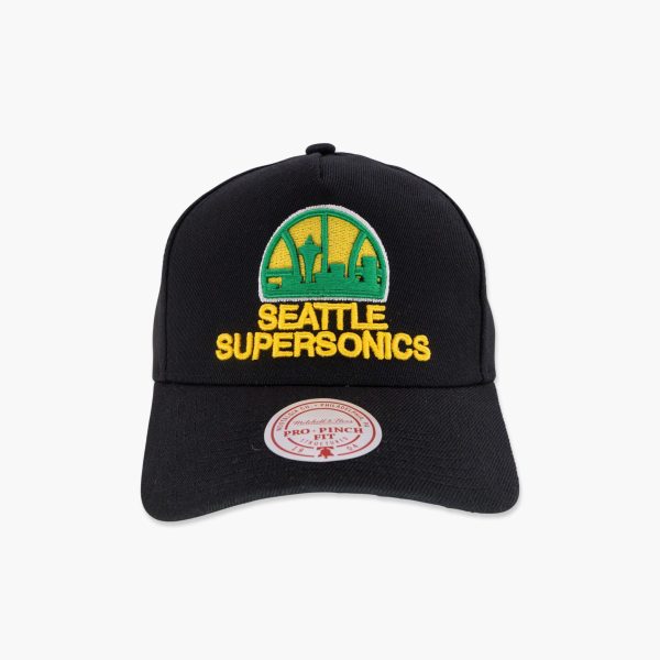 Seattle SuperSonics Black Skyline Pro Crown Snapback Online