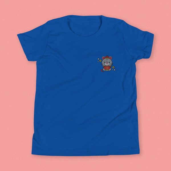 Year of the Rat Embroidered Kids T-Shirt Cheap - Image 3