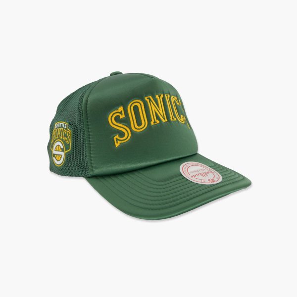Seattle SuperSonics Satin Trucker Hat For Cheap - Image 2