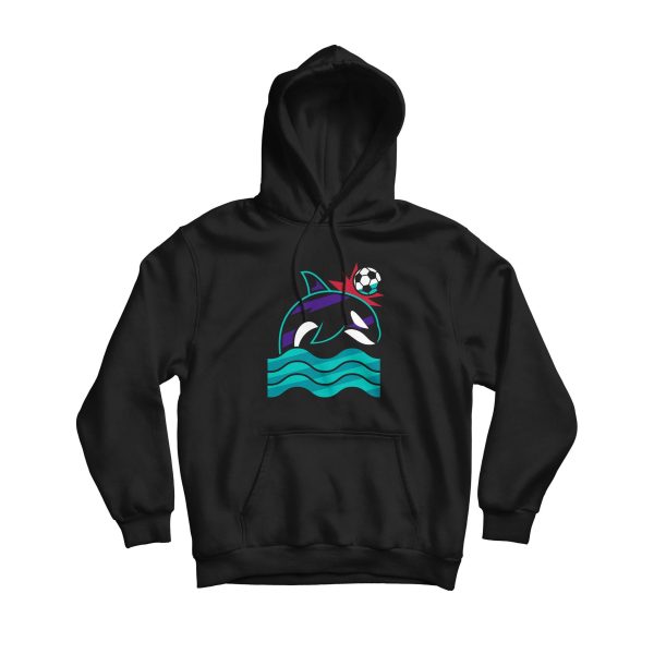 Wild Whale Black Hoodie on Sale