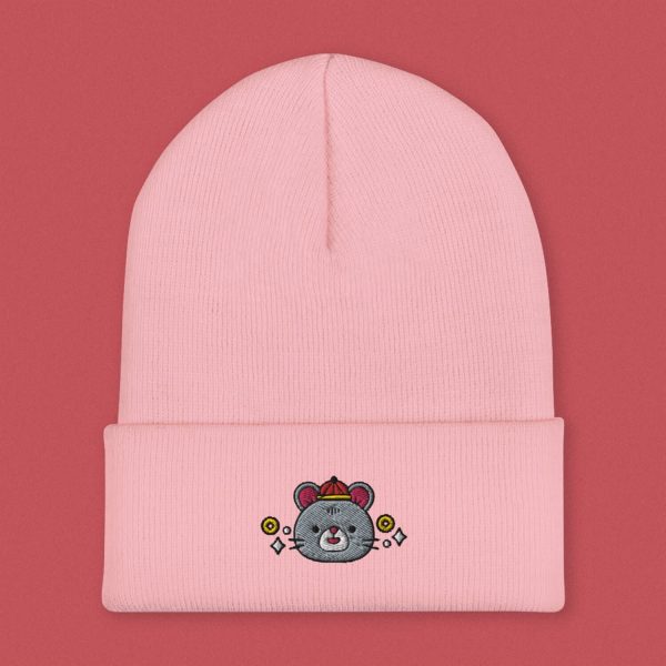 Year of the Rat Embroidered Beanie Online Hot Sale - Image 4
