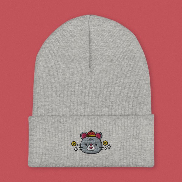 Year of the Rat Embroidered Beanie Online Hot Sale - Image 3