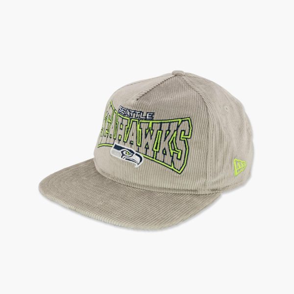 Seattle Seahawks Statement Grey Corduroy Snapback For Cheap - Image 2