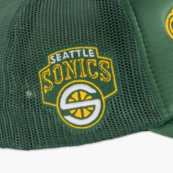 Seattle SuperSonics Satin Trucker Hat For Cheap - Image 3