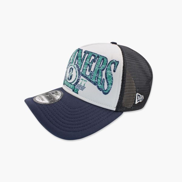 Seattle Mariners Primary Logo Distressed Trucker Hat Discount - Image 2