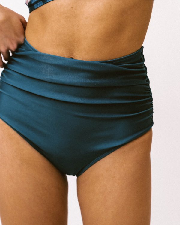 Coastal Ruched High Rise Bottom Cheap