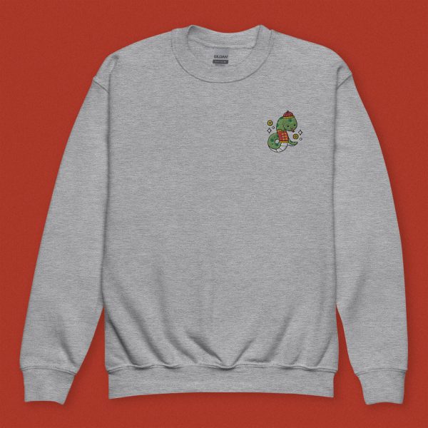 Year of the Snake Embroidered Kids Sweatshirt For Sale