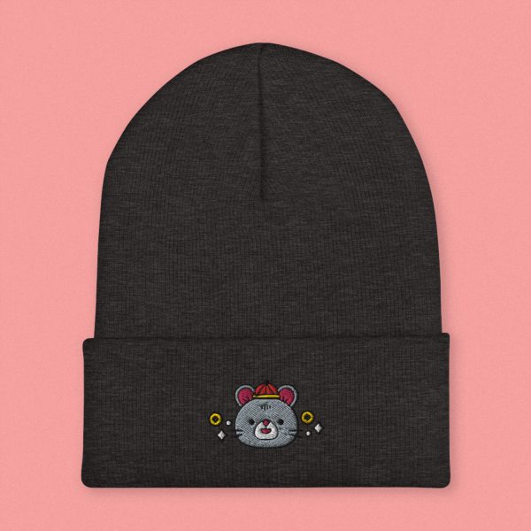 Year of the Rat Embroidered Beanie Online Hot Sale - Image 5