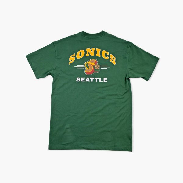 Seattle SuperSonics Double Hit Premium Pocket T-Shirt Hot on Sale - Image 2