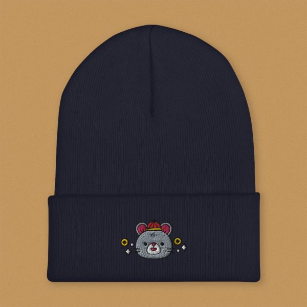 Year of the Rat Embroidered Beanie Online Hot Sale - Image 2