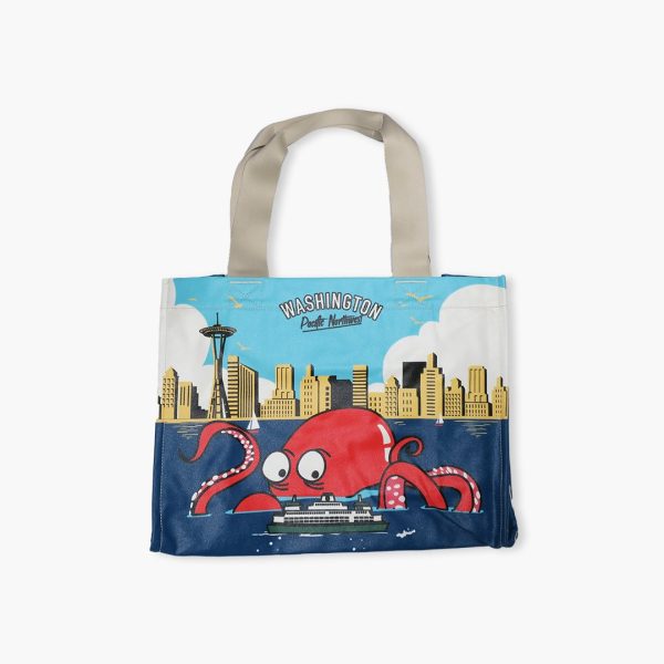 Chalo Seattle Octopus Skyline Tote Bag - 3519 Hot on Sale