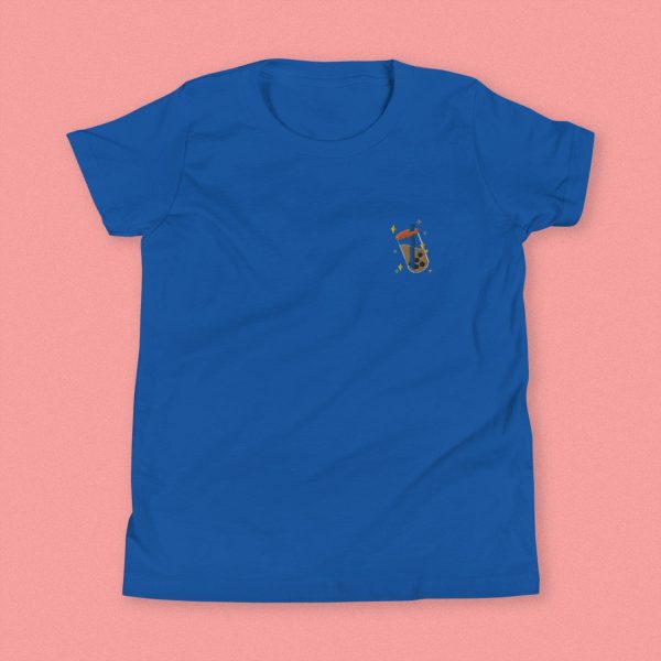 Boba Bliss Embroidered Kids T-Shirt Online Hot Sale - Image 4