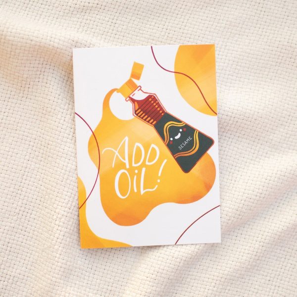 Add Oil Greeting Card For Discount