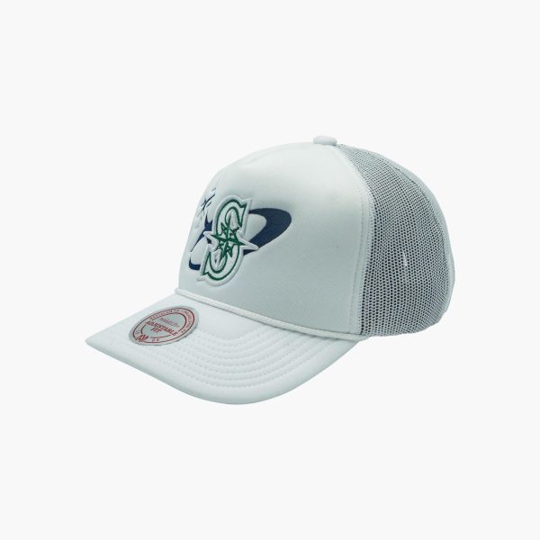 Seattle Mariners Galaxy White Trucker Hat Online now - Image 2