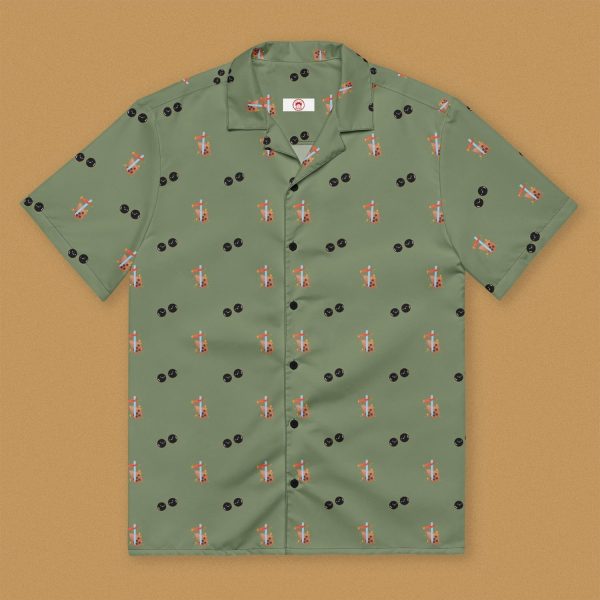 Boba Short Sleeve Button Up Shirt (Oversized) Fashion - Image 5