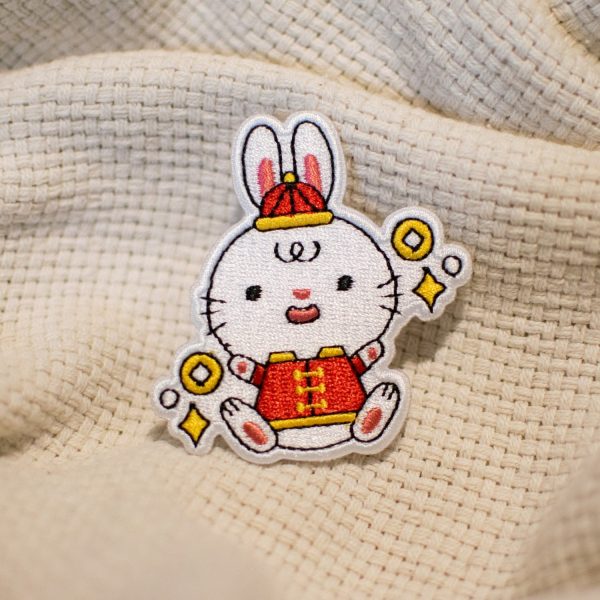Year of the Rabbit Embroidered Patch Online now