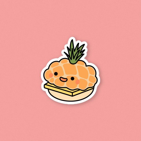 Tropical Pineapple Bun Vinyl Sticker Discount
