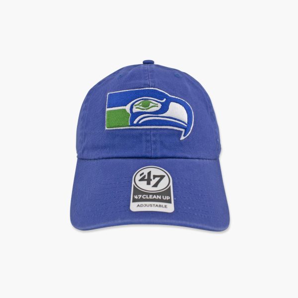 Seattle Seahawks Royal Throwback Clean Up Adjustable Hat Cheap