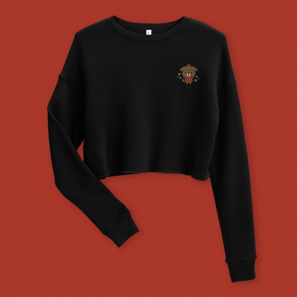 Year of the Dog Embroidered Crop Sweatshirt Online - Image 2