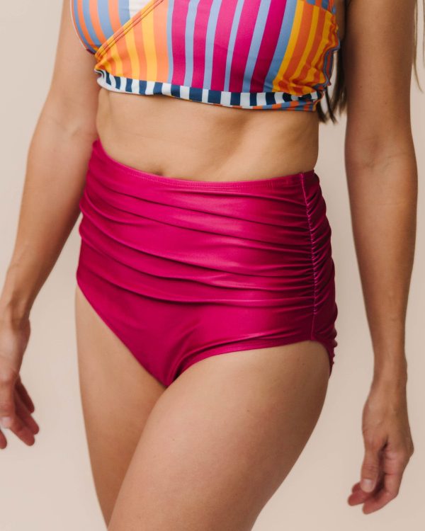 Berry Ruched High Rise Bottom Hot on Sale - Image 2