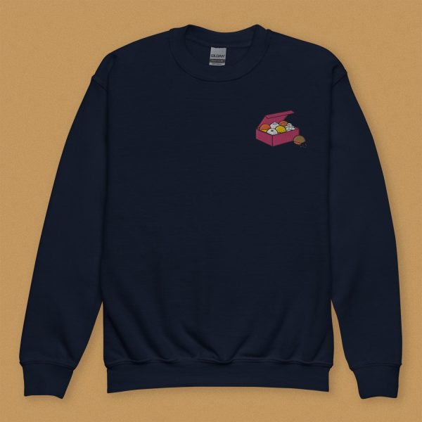 Let s Get This Bread Embroidered Kids Sweatshirt For Sale - Image 4