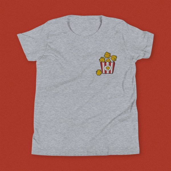 Popcorn Chicken Embroidered Kids T-Shirt For Sale - Image 4