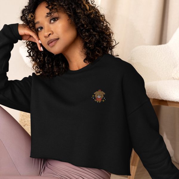 Year of the Dog Embroidered Crop Sweatshirt Online - Image 4