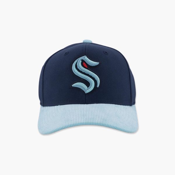 Seattle Kraken 2-Tone Corduroy Brim Pro Crown Snapback Hot on Sale