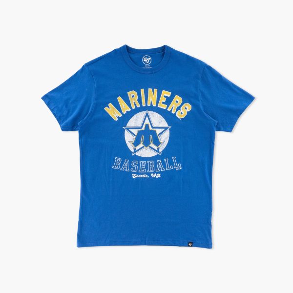 Seattle Mariners Royal Nostalgia T-Shirt Sale - Image 2
