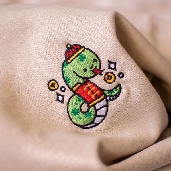 Year of the Snake Embroidered Hoodie Discount - Image 2