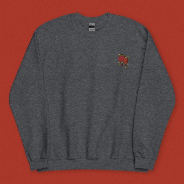 Paper Lantern Embroidered Sweatshirt For Sale