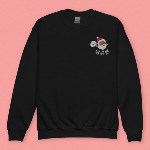 Ho Ho Ho Embroidered Kids Sweatshirt Online - Image 3