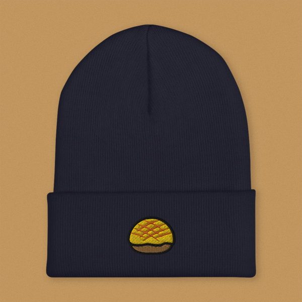 Pineapple Bun Embroidered Beanie For Discount