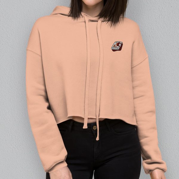 Cheung Fun Embroidered Crop Hoodie Discount - Image 5