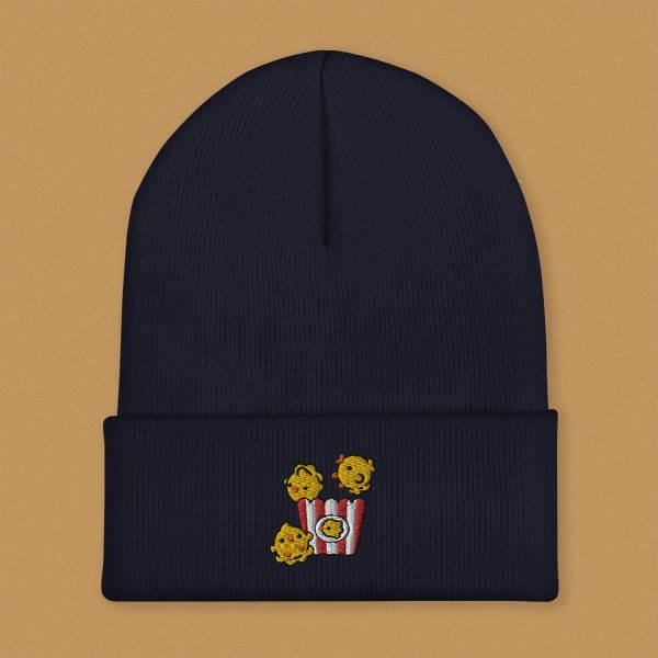 Popcorn Chicken Embroidered Beanie Hot on Sale