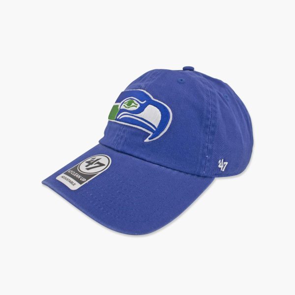 Seattle Seahawks Royal Throwback Clean Up Adjustable Hat Cheap - Image 2