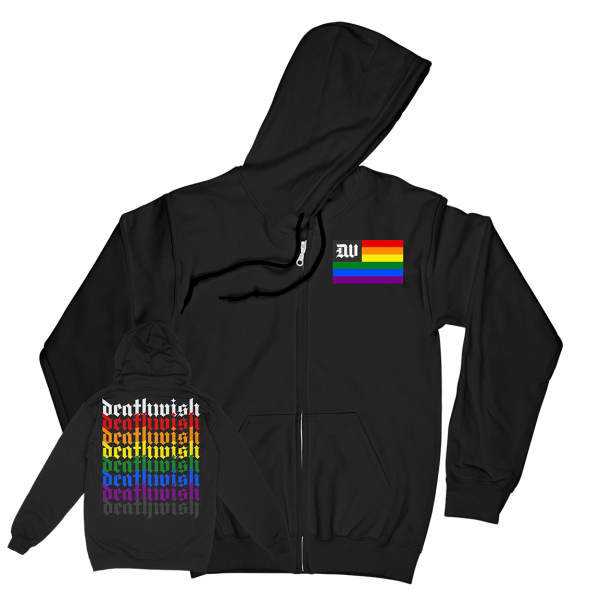 Deathwish  Pride  Black Zip-Up Sweatshirt Discount